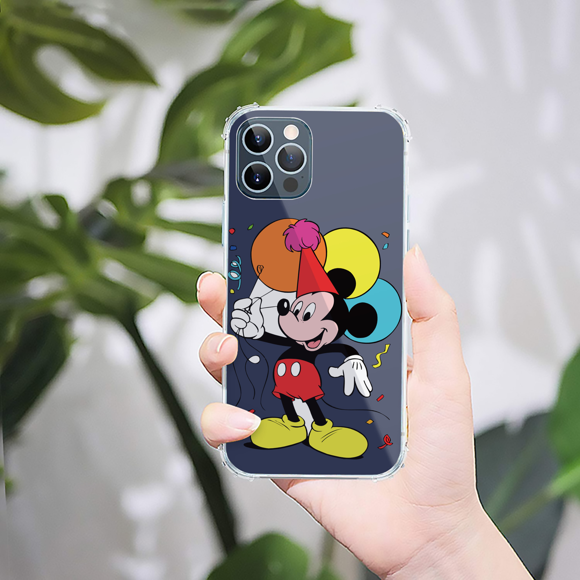（画像用） ミッキーマウス Mickey Mouse 【iPhone 12シリーズ対応】透明スマホケース（クリアソフトケース）